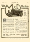 1913 11 27 The M & P Electric The M & P Electric Vehicle Company Detroit, Michigan THE HORSELESS AGE Vol. 30, No. 22 November 27, 1912 9″x12″ page 49