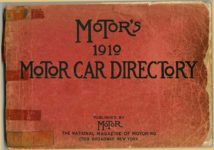 MoToR’s 1910 MoToR CAR DIRECToRY Published By MoToR, New York THE NATIONAL MAGAZINE OF MOTORING 10″x7.25″ Front cover