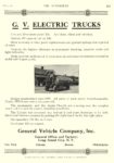 1913 4 3 G. V. ELECTRIC TRUCKS General Vehicle Company, Inc Long Island City, NY THE AUTOMOBILE April 3, 1913 8.25″x11.75″ page 121