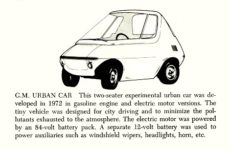 1972 GENERAL MOTORS URBAN Car Automobiles of the World By Albert L. Lewis and Walter A. Musciano DRAWINGS BY: Bjorn Karlstrom, Gary W. Musciano, Douglas Rolfe, Robert Godden Simon and Schuster New York 1977 ISBN: 0-671-22485-9 1886-1899 5.5″x8.5″ page 609
