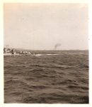 1945 2 “A plane going down in its own smoke as seen from the ship. Feb. 1945 Iwo Jima” Battle: 19 February – 26 March 1945 Martin J. Ward USS Lenawee APA-195 2.75”x3” snapshot