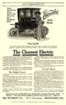 1910 5 WAVERLEY Electric The Cleanest Electric THE WAVERLEY CO Indianapolis, IND The World’s Work Advertiser AUTOMOBILES ca. May 1910 6.75″x10.25″