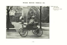 ca. 1903 WOODS Woods Motor Vehicle Co. CHICAGO & NEW YORK ELECTRIC CARRIAGES TOP ROAD WAGON – Style No. 225 (Side View) 7.75″5.25″ folded page 5