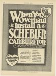 1917 5 10 SCHEBLER When You Overhaul Install a SCHEBLER CARBURETOR Wheeler-Schebler Carburetor Co., Inc. Indianapolis, Indiana MOTOR AGE May 10, 1917 page 56