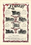 1906 1 LAMBERT MODEL 8 PRICE $3,000, MODEL 7 PRICE $2,000, MODEL 5 PRICE $1,200, MODEL 4 PRICE $1,050, MODEL “A” ROUNDABOUT PRICE $900 The Buckeye Mfg. Co. Anderson, Indiana MOTOR January, 1906 page 38