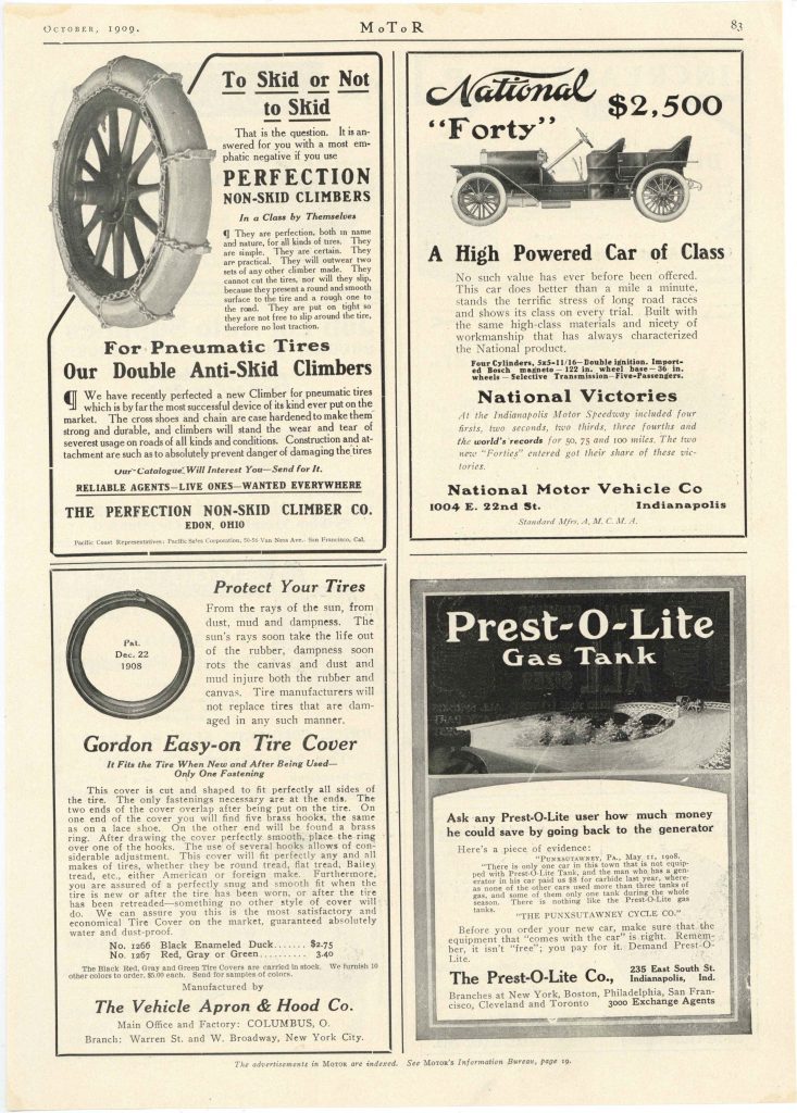 1909 10 PREST-O-LITE Prest-O-Lite Gas Tank Prest-O-Lite Co. MoToR ...