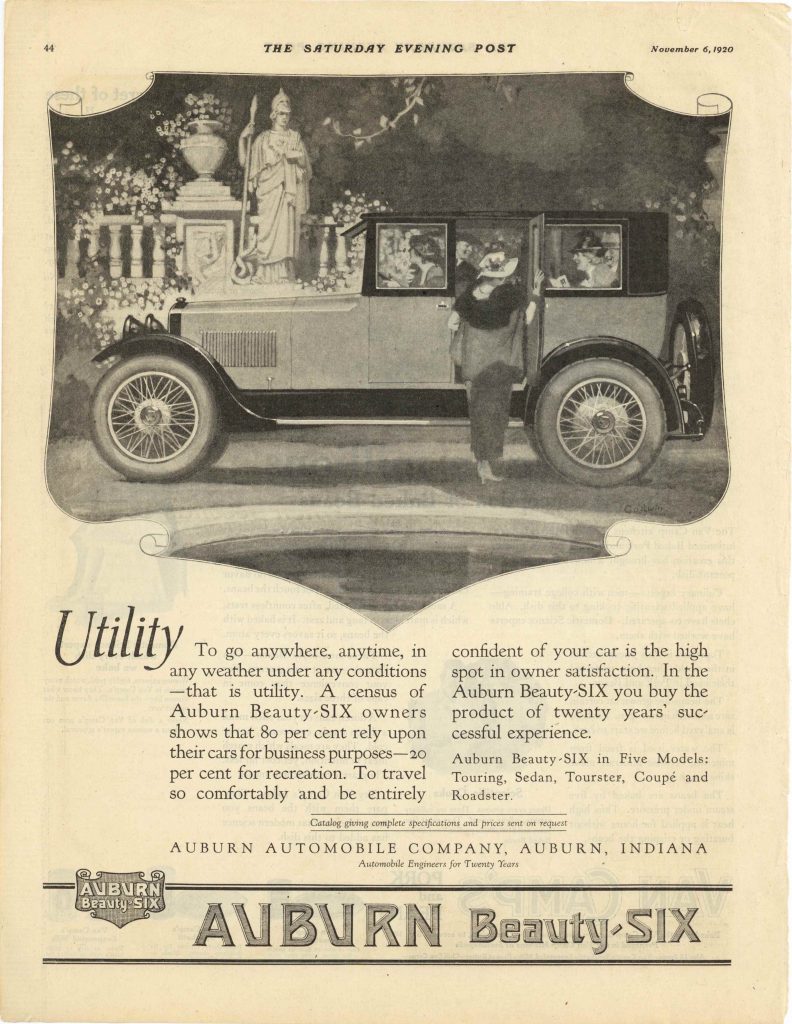 1920 11 6 AUBURN Beauty SIX AUBURN AUTOMOBILE COMPANY AUBURN, INDIANA ...