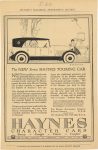 1920 5 HAYNES The NEW Series HAYNES TOURING CAR Haynes Automobile Company Kokomo, Indiana MUNSEY’S MAGAZINE ADVERTISING SECTION