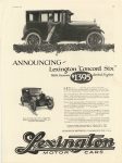 1924 1 LEXINGTON ANNOUNCING – Lexington “Concord Six” with Famous Ansted Engine $1,395 Lexington Motor Co. Connersville, Indiana page 311
