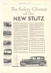 1926 5 STUTZ The Safety Chassis of the NEW STUTZ Stutz Motor Car Company of America, Inc. Indianapolis, Indiana COUNTRY LIFE May, 1926 page 31b