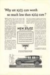1926 STUTZ The NEW STUTZ with SAFETY CHASSIS – why are 1923 cars worth so much less than 1924 cars? Stutz Motor Car Company of America, Inc. Indianapolis, Indiana