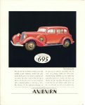 1934 The world’s Smallest low priced car – 119 – inch wheelbase Six, low as $695 color page AUBURN AUTOMOBILE COMPANY AUBURN INDIANA