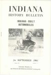 1961 INDIANA BUILT AUTOMOBILES INDIANA HISTORY BULLETIN September 1961 6″×9″ Front cover