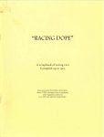 “RACING DOPE” A scrapbook of racing cars Compiled before 1915 8.5″x11″ 56 pages Front cover