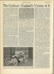 1913 5 22 CYCLE CAR The Cyclecar – England’s Version of It MOTOR AGE May 22, 1913 page 18