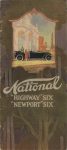 1916 National “HIGHWAY” SIX “NEWPORT” SIX National Motor Vehicle Company Indianapolis, IND 4”x9” Front cover