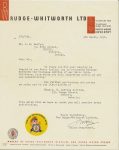 1936 3 5 TO: J.K. MOFFAT, WESTON, ONTARIO, CANADA. FROM RUDGE-WHITWORTH SALES DEPARTMENT. TRAVEL ‘FIRST’ – RIDE THE DEPENDABLE BICYCLE. Rudge letter