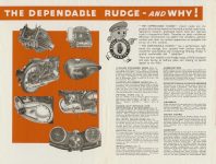 1936 RUDGE THE DEPENDABLE MOTORCYCLE Sales Folded Brochure THE DEPENDABLE RUDGE – AND WHY! Top page 1