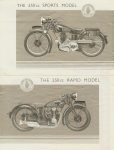 1936 RUDGE THE DEPENDABLE MOTORCYCLE Sales Folded Brochure THE 250c.c. SPORTS MODEL, THE 250c.c. RAPID MODEL Bottom page 3