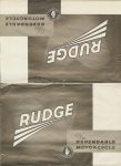 1936 RUDGE THE DEPENDABLE MOTORCYCLE Sales Folded Brochure FRONT AND BACK COVER Top page 1