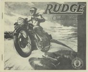 1939 RUDGE Quality Motor Cycles Reproduction page Front Cover