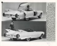 1959 2 23 CADILLAC Here it is the Cadillac Cyclone, newest experiment car developed by GM CADILLAC MOTOR CAR DIVISION – GENERAL MOTORS CORPORATION February 23, 1959 10″×8″ front