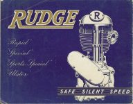 1937 RUDGE SAFE SILENT SPEED Sales Catalog BACK COVER