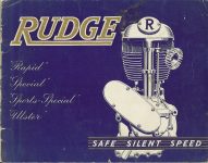 1937 RUDGE SAFE SILENT SPEED Sales Catalog FRONT COVER
