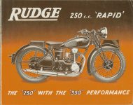 1937 RUDGE SAFE SILENT SPEED Sales Catalog RUDGE 250c.c. “RAPID” THE ‘250’ WITH THE ‘350’ PERFORMANCE page 13