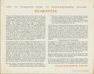 1937 RUDGE SAFE SILENT SPEED Sales Catalog COPY OF GUARENTEE GIVEN TO RUDGE-WHITHOUSE DEALERS page 16