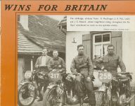 1937 RUDGE SAFE SILENT SPEED Sales Catalog WINS FOR BRITAIN, ALL SCOTS TEAM PICTURE: R. MacGregor, J.A Mcl. Leslie, J.C. Edwards page 5