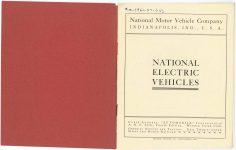 1903 NATIONAL ELECTRIC VEHICLES ADVANCE CATALOG National Motor Vehicle Company Indianapolis Indiana page 1