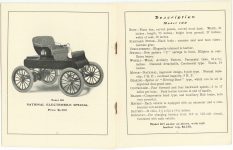 1903 NATIONAL ELECTRIC VEHICLES ADVANCE CATALOG National Motor Vehicle Company Indianapolis Indiana pages 10 & 11