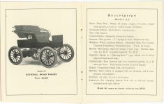 1903 NATIONAL ELECTRIC VEHICLES ADVANCE CATALOG National Motor Vehicle Company Indianapolis Indiana pages 4 & 5