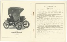 1903 NATIONAL ELECTRIC VEHICLES ADVANCE CATALOG National Motor Vehicle Company Indianapolis Indiana pages 8 & 9