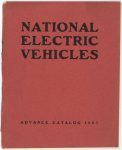 1903 NATIONAL ELECTRIC VEHICLES ADVANCE CATALOG 1903 National Motor Vehicle Company Indianapolis, IND USA Front Cover 5”x6.25” folded