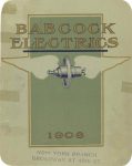 1908 BABCOCK ELECTRICS Front cover