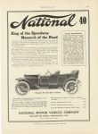 1911 1 5 NATIONAL National 40 King of the Speedway Monarch of the Road MOTOR AGE 9″x11″ page A37