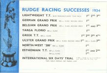 1935 RUDGE BROCHURE RUDGE RACING SUCCESSES 1934 10″×6″ Reproduction page 7