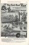 1938 2 “You Can’t Beat Fun” and the World’s Greatest Fun is Riding a HARLEY-DAVIDSON POPULAR MECHANICS Advertising Section page 113A