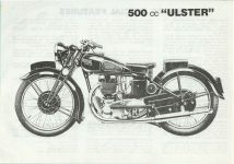 1938 RUDGE MOTOR CYCLES SAFE SILENT SPEED BROCHURE PICTURE RUDGE 500c.c. “ULSTER” 9″x6″ page 2 Reproduction