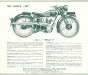 1939 RUDGE Quality Motor Cycles THE FASTER “250” 250c.c. “SPORT” Original 9″x8″ page 2d