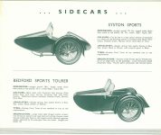 1939 RUDGE Quality Motor Cycles SIDECARS – SYSTON SPORTS – BEDFORD SPORTS TOURER Original 9″x8″ page 2f