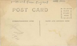 1911 Spring EMPIRE race car England postcard back