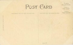 1914 ca Comic Reckless Driving postcard back