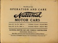 1916 OPERATION AND CARE National MOTOR CARS AC AD AACA Library page 1