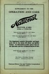 1917 National SUPPLEMENT TO THE OPERATION AND CARE AF AK Front page 1 Source AACA Library
