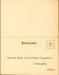 1920 The Operation and Care National SEXTET Series BB—Six-cylinder Return card AACA Library front