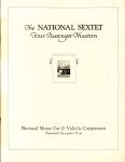 1920 The NATIONAL SEXTET Four Passenger Phaeton AACA Library page 1