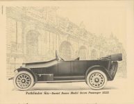 1915 ca. PATHFINDER SIXES Daniel Boone Model Seven Passenger $2322 THE MOTOR CAR MFG. CO. Indianapolis, Indiana 6.75″x8.5″ page 14